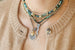Faceted Square Turquoise Star Charm Necklace