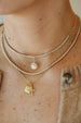 14K Matte Gold Square Diamond Charm
