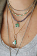 14K Gold Emerald Four Leaf Clover