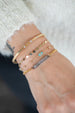 14K Gold Evil Eye Dot Station Chain Bracelet