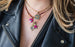 Small Hot Pink Enamel Evil Eye Charm