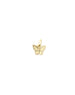 14K Gold Textured Diamond Butterfly Charm