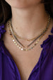 14K Gold Disco Disc Link Necklace