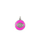 Hot Pink Enamel Evil Eye Pendant