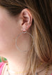 Thin Silver Door Knocker Hoops