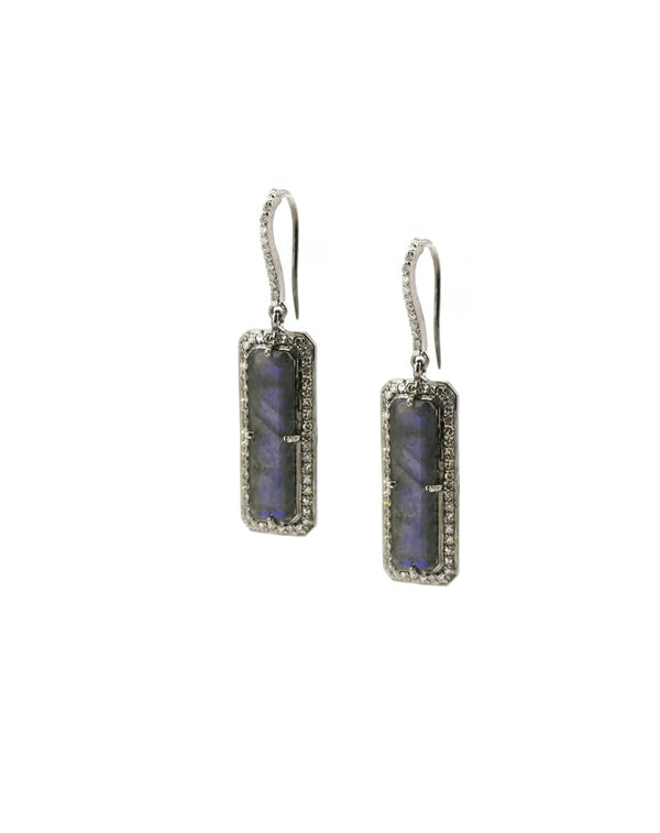 labradorite diamond earrings