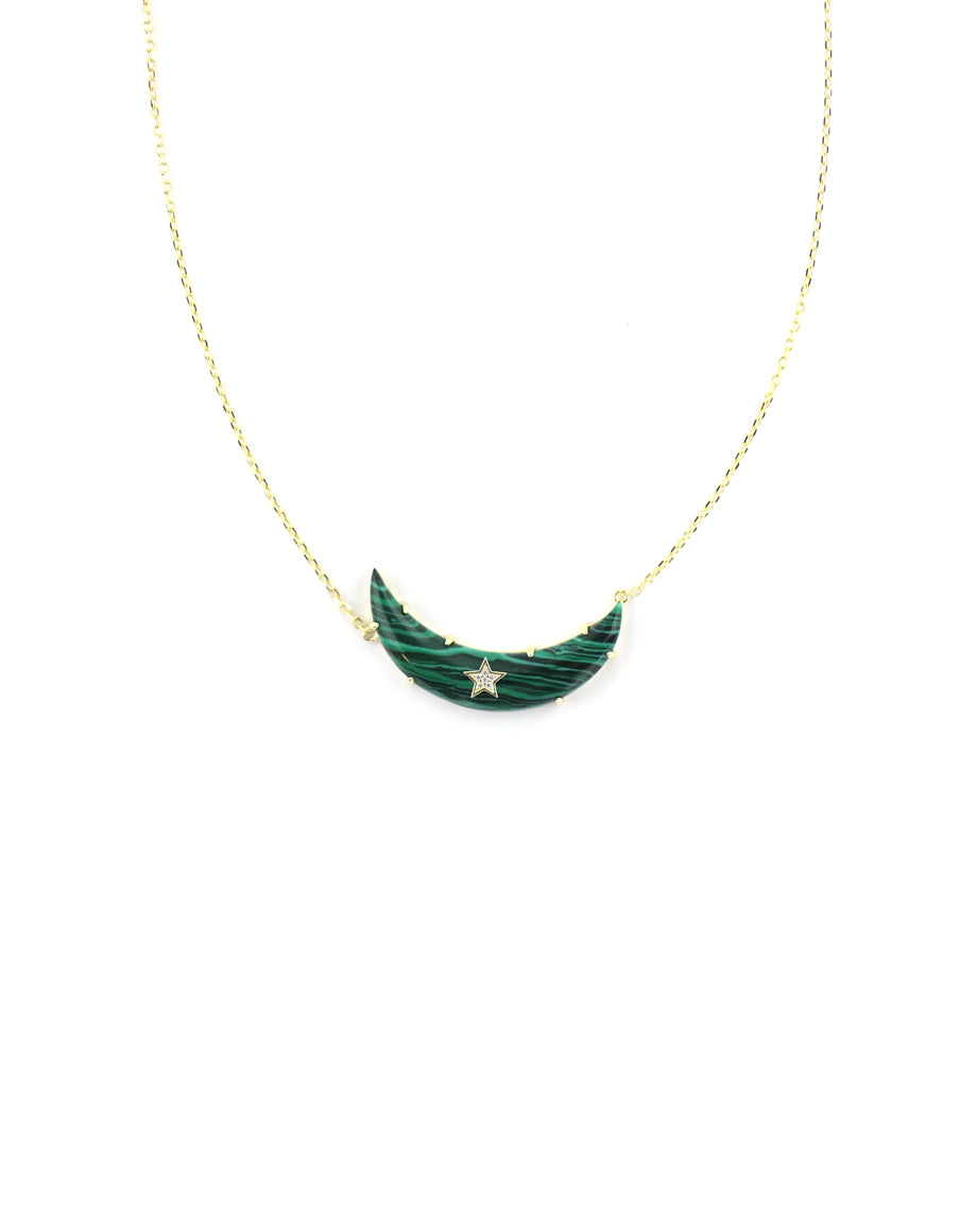 Malachite Moon Necklace