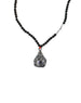Matte Black Onyx Silver Buddha Necklace