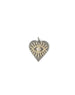 Matte Silver Heart with 14K Gold Evil Eye Pendant
