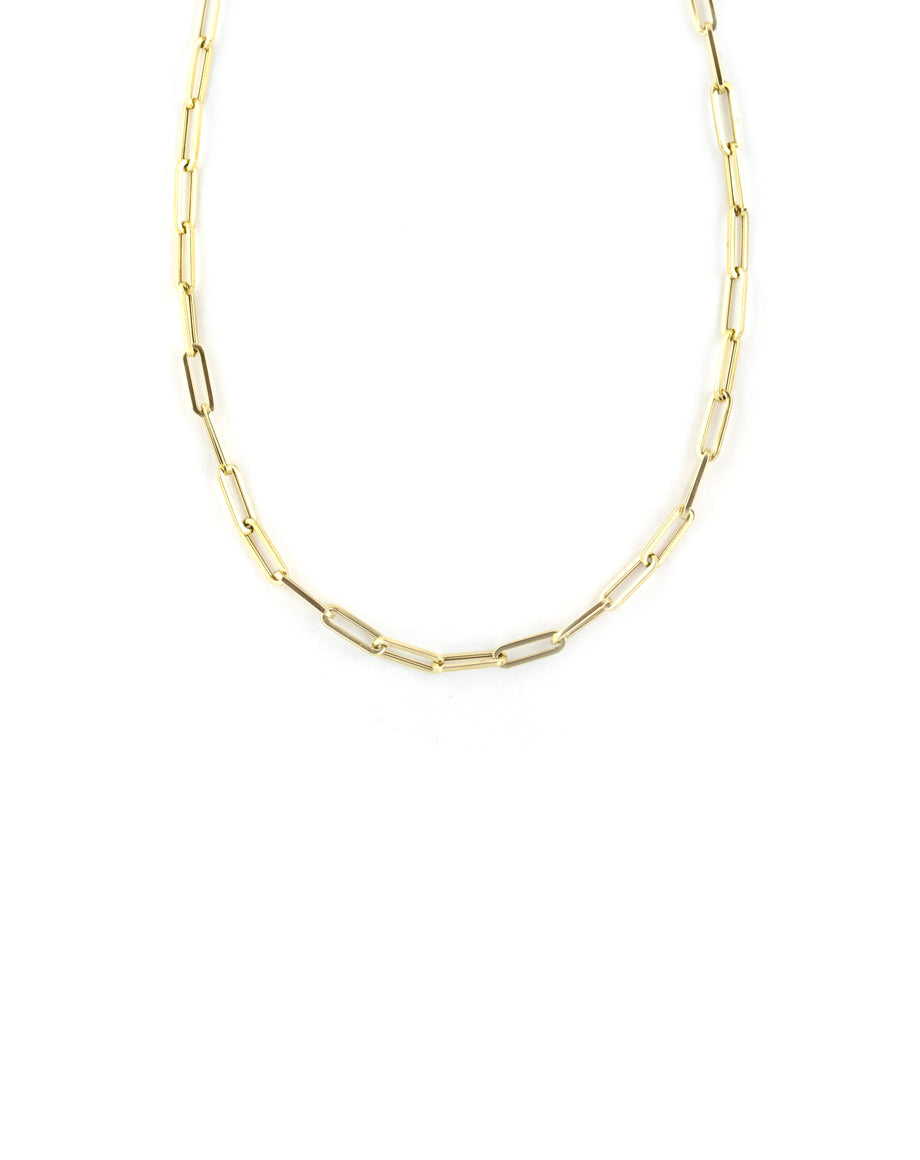 Medium 14K Gold Paper Clip Chain