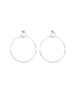 Thin Silver Door Knocker Hoops