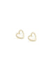 Small Gold Mother of Pearl Heart Studs