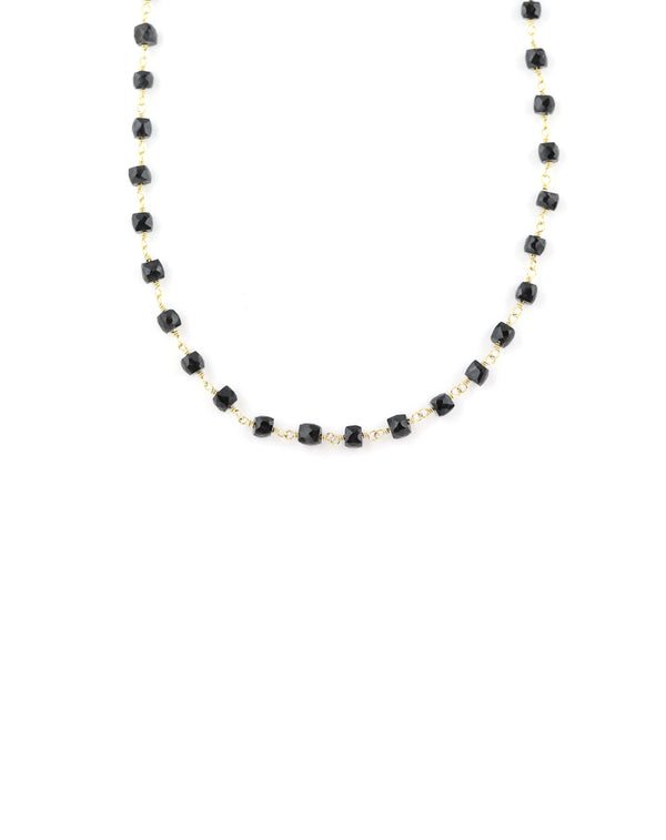 Square Onyx Tin Cup Necklace