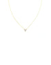 Tiny Gold Crystal Heart Necklace