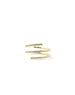 14K Gold Triple Swirl Diamond Ring