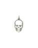 Diamond White Enamel Skull Charm