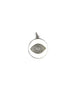 White Enamel Diamond Evil Eye Pendant