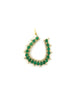 14K Gold Large Emerald Diamond Horseshoe Pendant