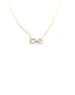 Gold Crystal Lowercase Love Necklace