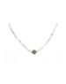 Tiny Silver Zircon Diamond Charm Necklace