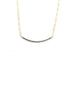 The Lina Necklace - Oxidized Bar on Gold Bar Chain