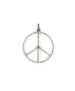 Large Skinny Silver Diamond Cut Out Peace Sign Charm