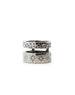 Silver Starburst Double Diamond Band Ring