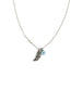 The Lucky Feather Charm Necklace: Turquoise Enamel