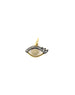 14K Two Tone Cut Out Evil Eyelash Charm