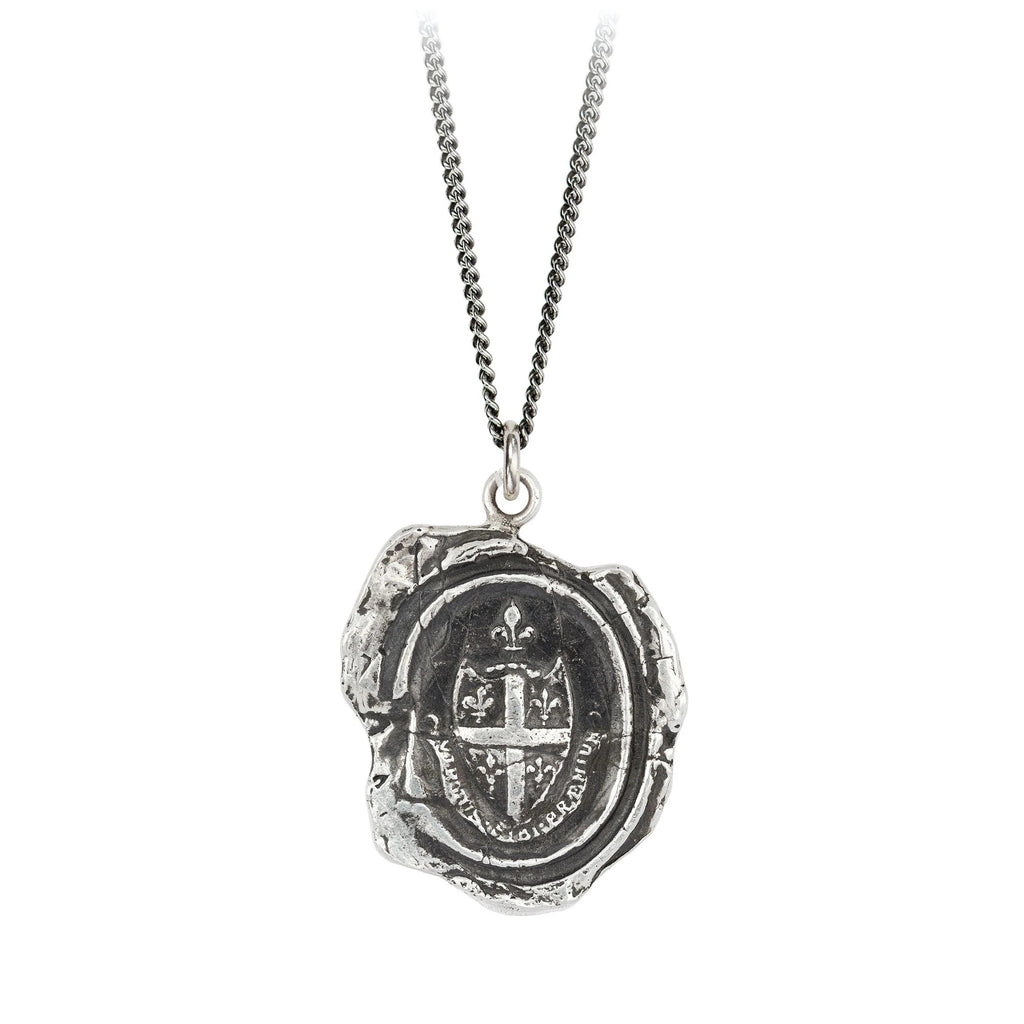 Five Fleur de Lys Sterling Silver Necklace