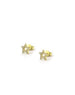 Gold Tiny Crystal Open Star Studs