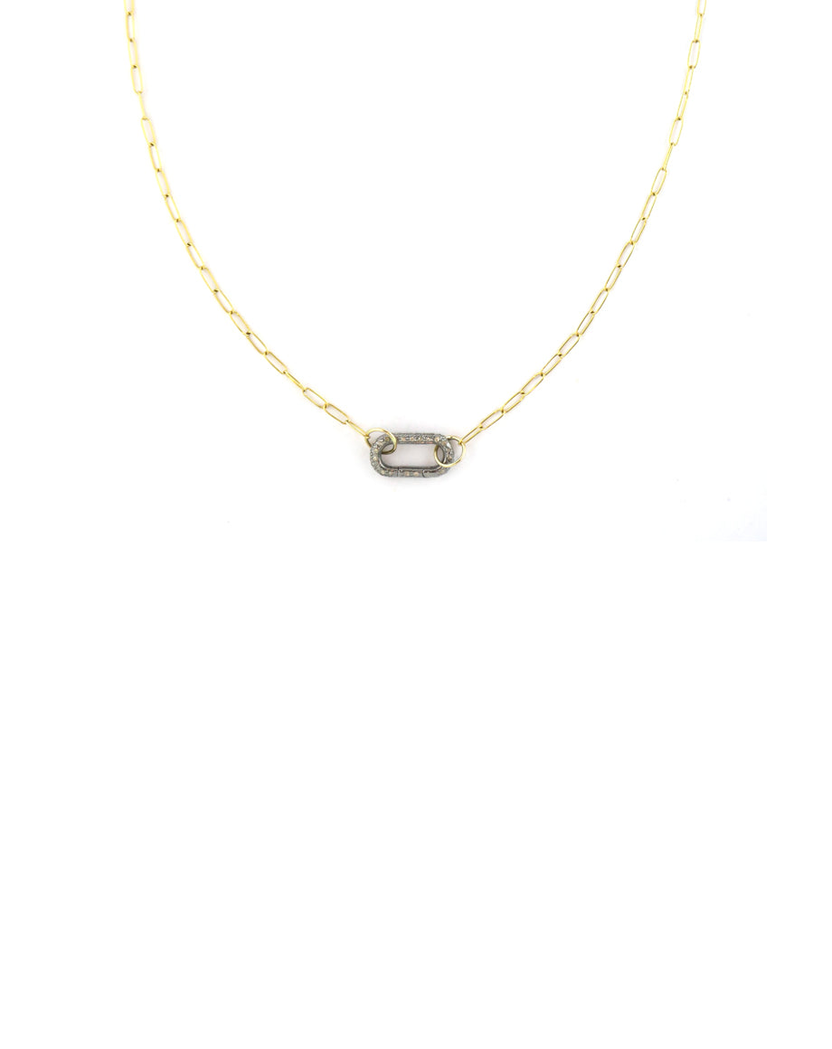 The Luxe Lexi Lock Necklace: Gold Filled Paper Clip