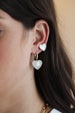 Small Gold Mother of Pearl Heart Studs