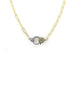 The Good Eye Lock Necklace: Gold Paper Clip Chain