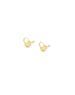14K Gold Tiny Heart Lock Studs