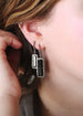 Landa Slab Earrings: Black Onyx