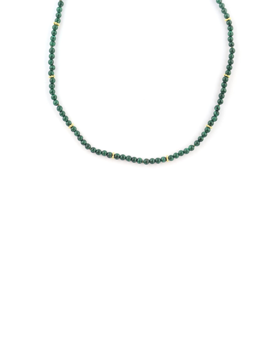 3mm Green Malachite Bali Necklace
