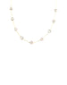 14K Gold Mother of Pearl Heart Station Necklace