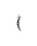 14K Gold Small Navy Crescent Moon Charm