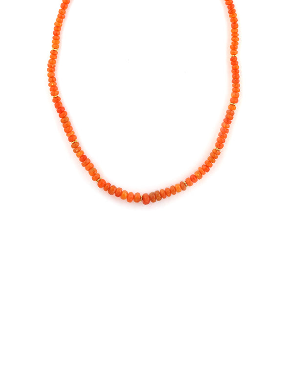 Orange Opal Bali Necklace