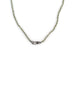 The Mini Gemma Lock Necklace: 2mm Knotted Pyrite