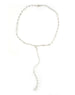 Silver Bezel Crystal Lariat NecklaceSilver Bezel Crystal Lariat Necklace