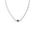 Diamond Evil Eye Silver Tube Chain NecklaceDiamond Evil Eye Silver Tube Chain Necklace