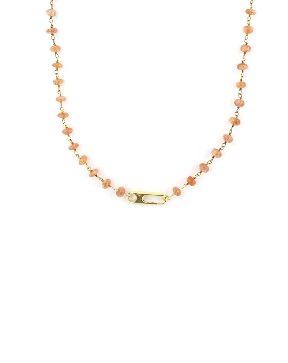 The Gemma Lock Necklace: Wired Sunstone