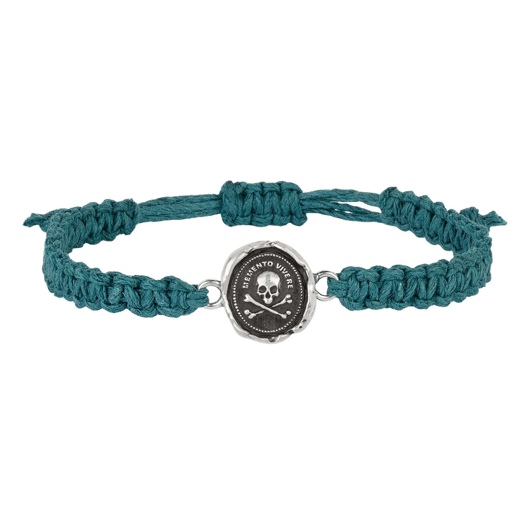 Remember to Live Braided Teal Bracelet
