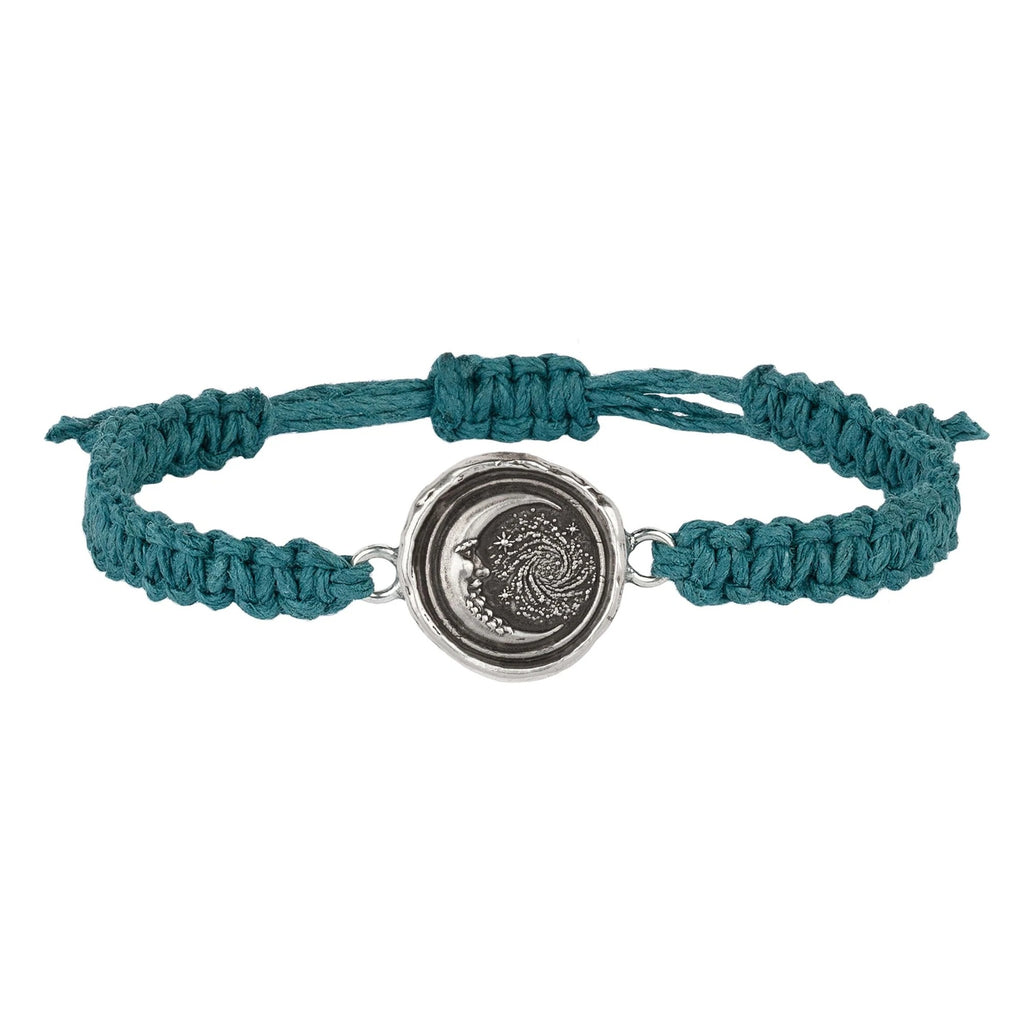 Trust the Universe Braided Teal Bracelet