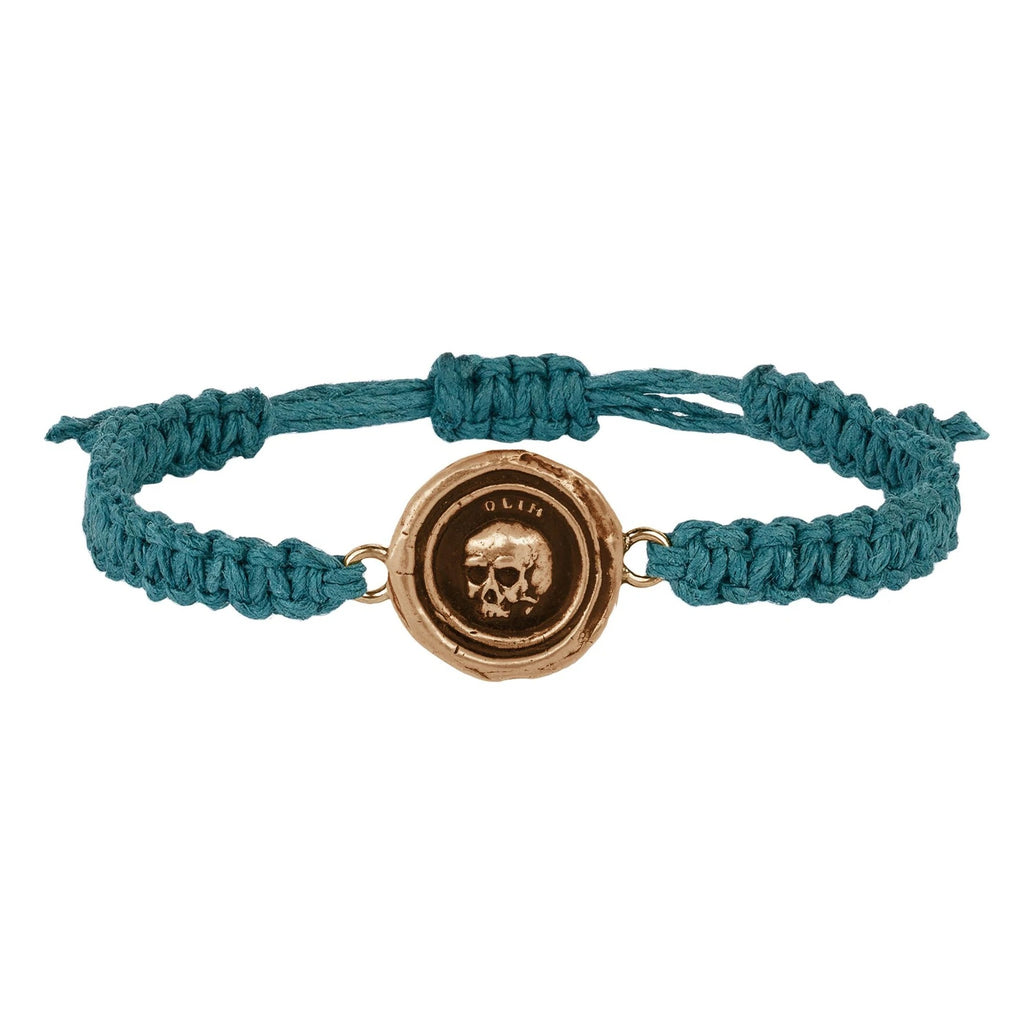 What Once Was Braided Bronze Teal Bracelet