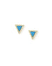 Blue Enamel Triangle Studs