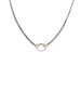 Long Round Box Chain Dotted Diamond Lock Necklace