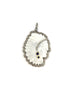 Carved White Howlite Headdress Pendant